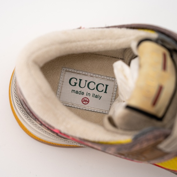 Size 35.5G - Gucci Ultrapace Pink Orange Yellow Snakeskin - Picture 10 of 13